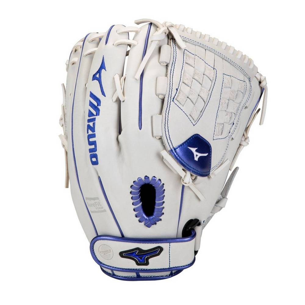 Guanti Mizuno Softball MVP Prime SE Fastpitch 12.5" Donna - Bianche/Blu Reale - 46295-NEZW